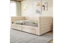 Merax Daybett 3-in-1 Schlafsofa Beige Grau mit Ausziehbett Bild 1