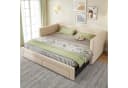Merax Daybett 3-in-1 Schlafsofa Beige Grau mit Ausziehbett Bild 3