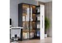Merax Multifunktionsschrank Glasvitrine LED-Beleuchtung Bild 3