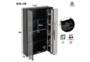 Merax Multifunktionsschrank Glasvitrine LED-Beleuchtung Bild 4