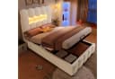 Merax Polsterbett mit LED-Beleuchtung und Stauraum Bild 4