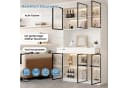 Merax Standvitrine Matt Glasvitrine mit LED-Beleuchtung und Stauraum Bild 4