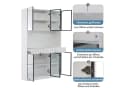Merax Standvitrine Matt Glasvitrine mit LED-Beleuchtung und Stauraum Bild 5