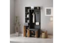 Merax Garderoben-Set 7-in-1 Kompaktgarderobe Schwarz Bild 1