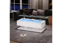 Merax Couchtisch Hochglanz mit LED-Beleuchtung und Schubladen Bild 4