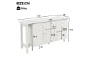 Merax 2-in-1 Schreibtisch & Sideboard mit drehbarer Tischplatte Bild 4