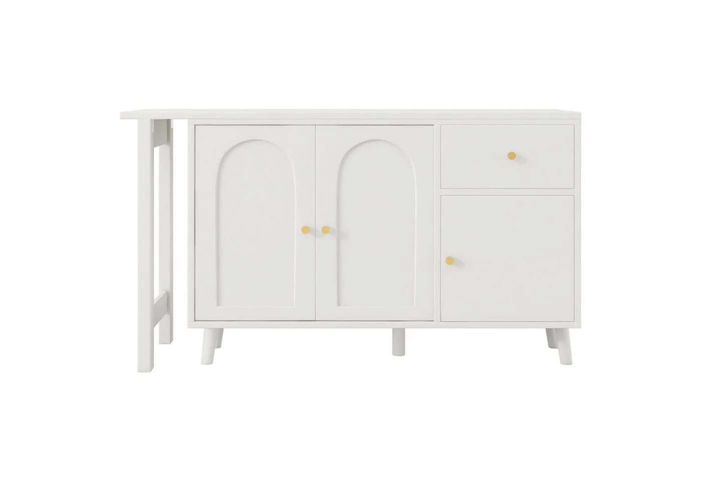 Merax 2-in-1 Schreibtisch & Sideboard mit drehbarer Tischplatte - Bild 5