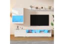Merax Wohnwand Set TV-Schrank mit LED Hochglanz Bild 2