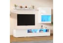 Merax Wohnwand Set TV-Schrank mit LED Hochglanz Bild 3
