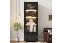 Merax Standvitrine Hochglanz Vitrine mit LED-Beleuchtung Bild 1