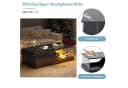 Merax Couchtisch mit LED-Beleuchtung und 2 Schubladen Schwarz Bild 5