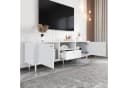 Merax Lowboard TV-Schrank Hochglanz Schwarz/Weiß Soft-Close Bild 1