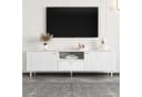 Merax Lowboard TV-Schrank Hochglanz Schwarz/Weiß Soft-Close Bild 3