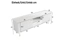 Merax Lowboard TV-Schrank Hochglanz Schwarz/Weiß Soft-Close Bild 5