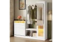 Merax Garderobenschrank 6-in-1 Eingangsbereich mit Spiegel Bild 3