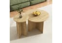 Merax Nest-Tisch-Set 2-tlg. Rund Holzoptik Skandinavisches Design Bild 3