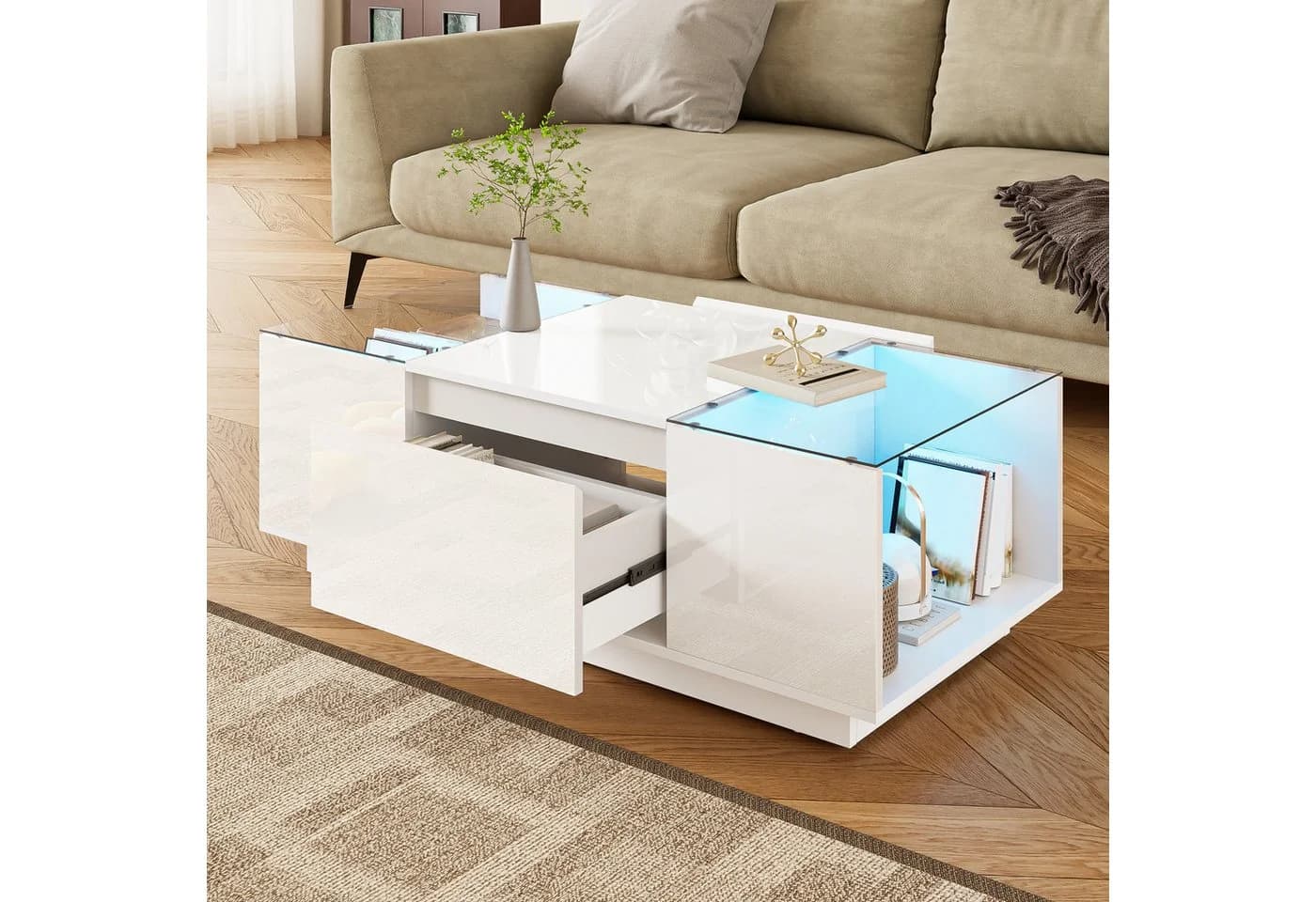 Merax Couchtisch mit LED-Beleuchtung - Bild 2