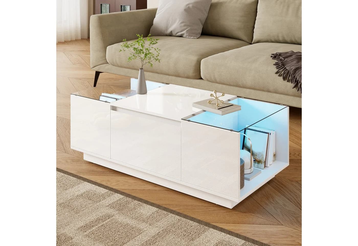 Merax Couchtisch mit LED-Beleuchtung - Bild 4