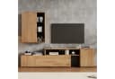 Merax Wohnwand-Set TV-Board & Standregal Holzfarbe Schwarz Bild 3