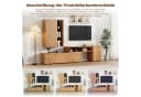 Merax Wohnwand-Set TV-Board & Standregal Holzfarbe Schwarz Bild 4