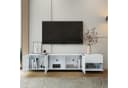 Merax Lowboard mit LED TV-Schrank Hochglanz Schwarz Weiß Bild 1
