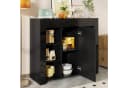 Merax Sideboard Buffetschrank Hochglanz-Front 95x35x83cm Bild 1
