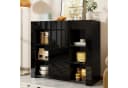 Merax Sideboard Buffetschrank Hochglanz-Front 95x35x83cm Bild 2