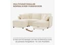 Merax Ecksofa L-förmig Sofa mit Fußhocker, Chenille-Stoff, 3-Sitzer Schlafsofa Bild 5