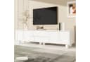 Merax Lowboard TV-Schrank 180cm Weiß mit Holzbeinen Bild 4