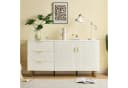 Merax Sideboard mit Gold-Akzenten, Zinklegierung-Griffe & Stahlbeine Bild 2
