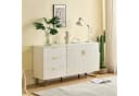 Merax Sideboard mit Gold-Akzenten, Zinklegierung-Griffe & Stahlbeine Bild 3