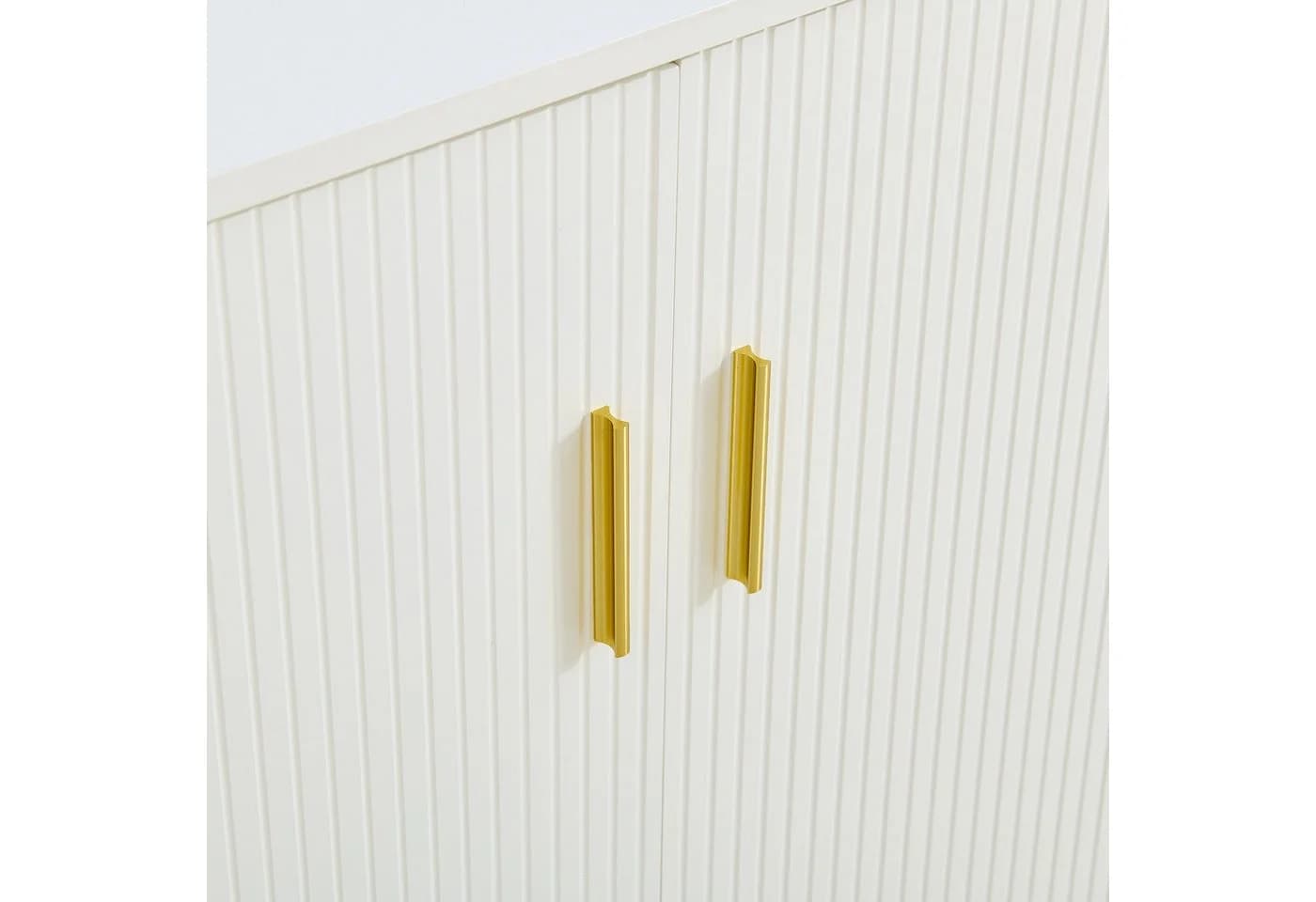 Merax Sideboard mit Gold-Akzenten, Zinklegierung-Griffe & Stahlbeine - Bild 5