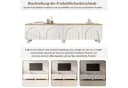 Merax Lowboard 6 Kugelfuß-Metallbeine Weiß Holzoptik TV-Schrank Bild 5