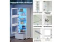 Merax Vitrine Weiß Hochglanz mit LED-Beleuchtung und App-Steuerung Bild 5