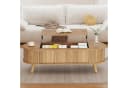 Merax Couchtisch anhebbarer Sofatisch mit Liftfunktion im Walnuss-Design Bild 1