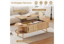 Merax Couchtisch anhebbarer Sofatisch mit Liftfunktion im Walnuss-Design Bild 4