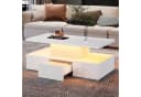 Merax LED-Couchtisch Hochglanz mit Stauraum und Beleuchtung Bild 2