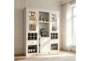 Merax Standvitrine mit LED-Beleuchtung, Buffet Stauraumvitrine Anrichte Bild 1