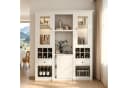 Merax Standvitrine mit LED-Beleuchtung, Buffet Stauraumvitrine Anrichte Bild 2