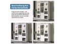 Merax Standvitrine mit LED-Beleuchtung, Buffet Stauraumvitrine Anrichte Bild 5