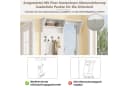 Merax Garderoben-Set mit Spiegel, Flurgarderobe mit 5 Haken, 2 Schränken, Regal, Schuhschrank & Sitzbank Bild 5