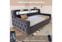Merax Polsterbett-Schlafsofa 90x200 cm mit LED-Beleuchtung Bild 5