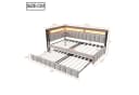 Merax Schlafsofa 90x200 cm mit LED-Beleuchtung & USB-Anschluss Bild 5