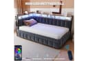 Merax Schlafsofa 90x200 cm mit LED-Beleuchtung & USB-Anschluss Bild 4