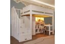 Merax Hochbett 90x200cm mit LED-Beleuchtung Massivholz Bild 1