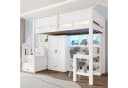 Merax Hochbett 90x200cm mit LED-Beleuchtung Massivholz Bild 3