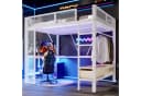 Merax Hochbett 140x200cm mit LED-Beleuchtung und USB Bild 3