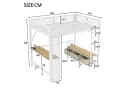 Merax Hochbett 140x200cm mit LED-Beleuchtung und USB Bild 5