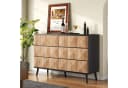 Merax Sideboard 6 Schubladen Schwarz Holzoptik Bild 1