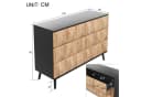 Merax Sideboard 6 Schubladen Schwarz Holzoptik Bild 5